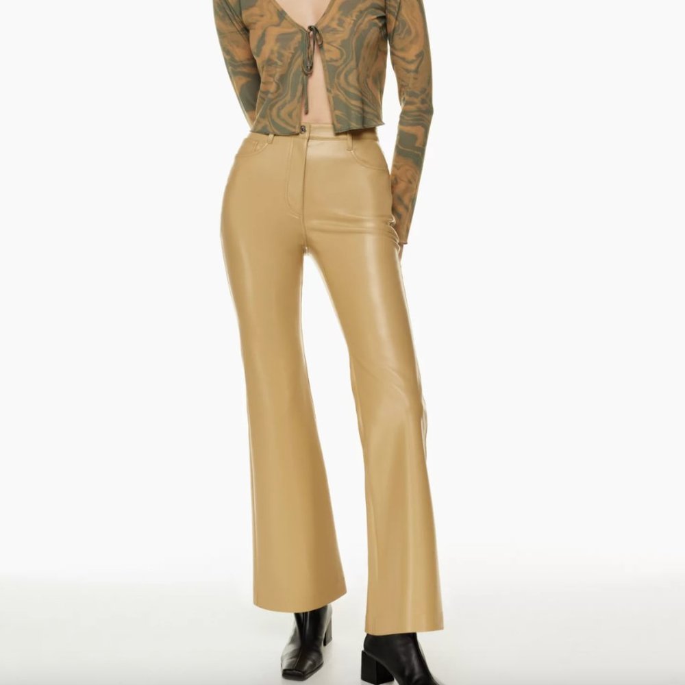 Aritzia The Melina Flare Pant High-waisted Vegan Leather flare pants